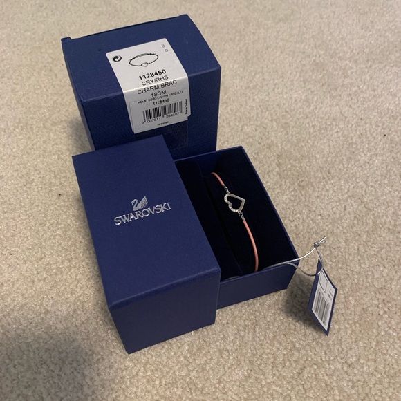 Swarovski crystal pink cord bracelet - Picture 6 of 7